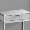 Accent Side Table, Storage Drawer, Contemporary And Modern - Gray - Image 3