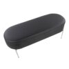 Chloe - Contemporary / Glam Bench - Chrome / Black - Image 6
