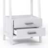 Sawhorse - Ladder Shelf With Storage - White - Image 4