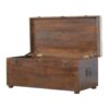 Linen Storage Trunk - Chestnut / White Linen - Image 6