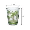 Palm Tree Design Acrylic Glasses (Set of 4) Dof 15Oz, Unbreakable Bpa Free Plastic Tumblers - Clear - Image 2