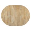 5 Piece Farmhouse Dining Table Set Wood Round Extendable Dining Table And 4 Upholstered Dining Chairs - Natural Wash - Image 11