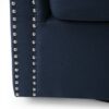 Modern Upholstered Swivel Club Chair With Nailhead Trim - Blue - Image 10