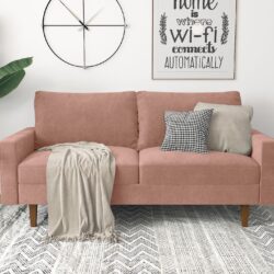 Stationary Loveseat - Rose