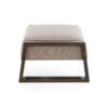 Sleek And Stylish Ottoman Polyester With Rubberwood Legs - Beige - Image 6