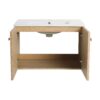 Modern Wall Mounted 30" Bathroom Vanity With Ceramic Sink And Soft Closing Doors - Oak - Image 18