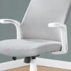 Office Chair, Adjustable Height, Swivel, Ergonomic, Armrests, Contemporary And Modern - White - Image 2