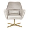 Diana - Contemporary Lounge Chair - Gold / Cream - Image 5