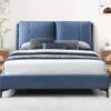Upholstered King Bed - Blue - Image 5