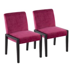 Carmen - Contemporary Chair (Set of 2) - Black / Hot Pink