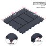 H Style Diy - Module Interlocking Patio Deck Tiles - Dark Gray - Image 3