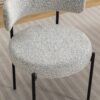 Burbank - Modern Round Boucle Dining Chairs (Set of 2) - Black / White - Image 5