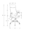 Office Chair, Adjustable Height, Swivel, Ergonomic, Armrests, Contemporary And Modern - White - Image 5