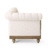 Comfy Large Sectional Sofa With Wooden Legs, Retro Style For Living Room - Beige - Image 7