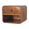Mini Curve Floating Nightstand - Chestnut - Image 3