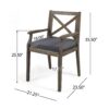 Perla - Dining Chair Set With Cushions 2 Piece - Dark Gray - Image 3