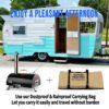 Pizza Oven Outdoor 12" Automatic Rotatable Pizza Ovens Portable Stainless Steel Wood Fired Pizza Oven Pizza Maker With Built-In Thermometer Pizza Cutter Carry Bag - Black - Image 16