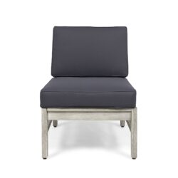 Perla - Stylish Armless Chair - Dark Gray