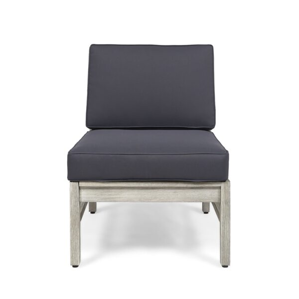 Perla - Stylish Armless Chair - Dark Gray