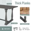6 Piece Dining Table And Chair Set With Special-Shaped Legs And Foam-Covered Seat Backs&Cushions For Dining Room - Gray - Image 6
