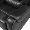 Manual Reclining Sectional Sofa Set L Shaped Symmetrical Motion Sofa Corner Couch Sets With Storage Boxes, 4 Cup Holders And LED Light Strip For Living Room - Black - Image 19