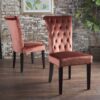 Elegant Velvet Tufted Dining Chair - Blush - Image 2