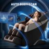 Deluxe - Massage Chair Full Body, 3D Sl Track Zero Gravity Massage Chair Recliner With Calf And Foot Rollers, Ai Voice Control, LCD Screen, Quick Access Buttons - Gray / Brown - Image 3