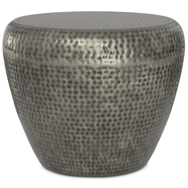 Preston - Metal Side Table - Antique Silver