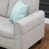 Alger - 98" Wide Left Hand Facing Sofa & Chaise With Ottoman - Light Gray - Image 5