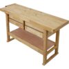 Workbench With 4 Drawers Wooden Workbench For Garage Workshop And Home - Natural - Image 8
