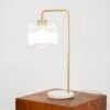Haven - Clear Table Lamp, Button Control - Gold / White / White Marble - Image 9