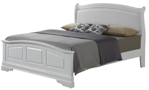 King Elegant Bed - White