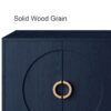 Modern Lacquered 4 Door Wooden Cabinet Sideboard Buffet Server Cabinet Storage Cabinet, For Living Room, Entryway, Hallway, Office, Kitchen And Dining Room - Navy Blue - Image 5
