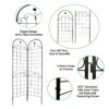 2 Pack Metal Garden Trellis For Climbing Plants Outdoor Rustproof Plant Support Rose Trellis Netting Trellis - Black - Image 12