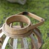 Decorative Lantern With Handle, Wooden Lantern For Indoor Outdoor, Home Garden- Silver - Image 6
