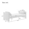 Modern Upholstered Chaise Lounger Daybed With Pillows Small Single Daybed, No Mattress Needed, Perfect For Living Rooms & Home Office, Linen Fabric - Gray - Image 2