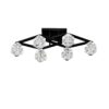 6 Light Crystal Ceiling Light For Dining Room, Modern Ceiling Lamp With Light Fixture For Farmhouse Entryway Living Room (6*G9 Bulbs Included) - Matte Black - Image 15