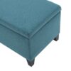 Storage Ottoman Bench With Polyester Upholstery And Wood Frame - Teal - Image 15