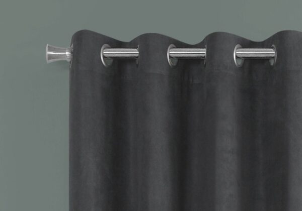 2 Pieces Set, Curtain Panel, Room Darkening, Grommet, Versatile Use - Dark Gray