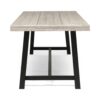 Equilibrium - Outdoor Dining Table With Slat Top Table - Gray - Image 4