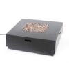 Wellington - Stylish Square Fire Pit Iron For Outdoor Warmth - Brown / Gold - Image 11
