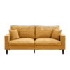 Modern Upholstered 2 Piece Sofa Set, Comfy Corduroy For Living Room And Small Spaces - Orange - Image 4