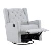 Milah - Gliding Swivel Recliner Tufted Brushed - Tweed Fabric - Image 3