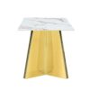 Dining Table, Paired With Electroplated Golden Butterfly Table Legs - Gold / White - Image 16