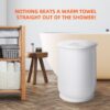 Luxury Bucket Towel Warmers, Large Towel Warmers For The Bathroom, Fits Up To 2 Oversized Towels - White - Image 6