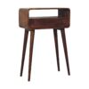 Nordic Style One Drawer & One Open Slot Console Table - Brown - Image 2