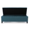 Storage Ottoman Bench With Polyester Upholstery And Wood Frame - Teal - Image 12