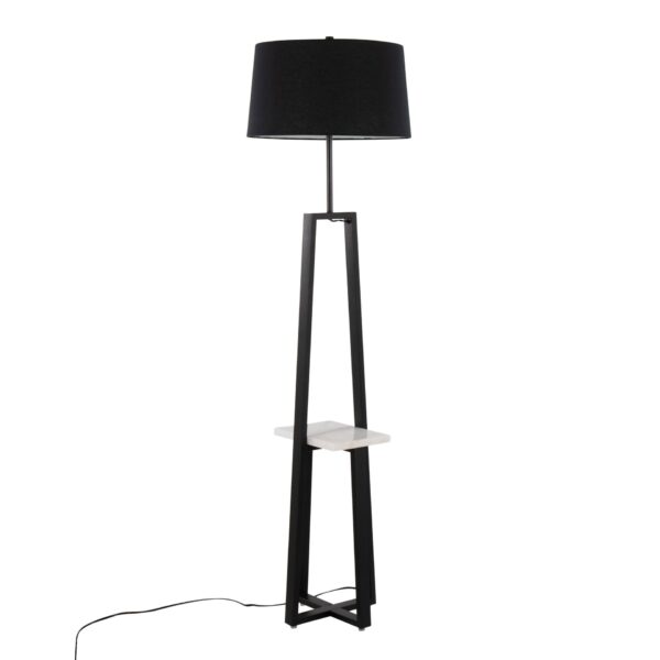 Cosmo - Shelf Contemporary / Glam Floor Lamp - Black