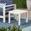 Contemporary Cape Coral Side Table With Tempered Glass Top - White - Image 11