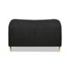Roman - Queen Curved Headboard Upholstered Platform Bed - Ebony Black - Image 4